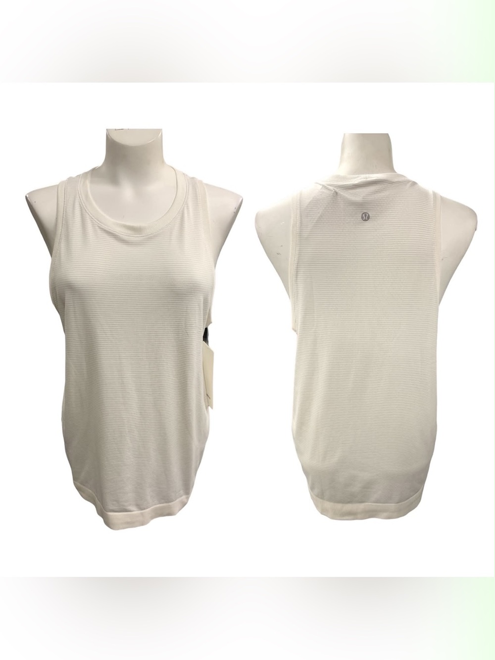 lululemon athletica NWT Ivory Ribbed Crewneck Sleeveless Tank Size M